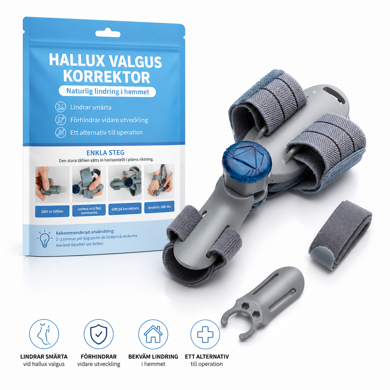 HalluxCare™ Tå- & Fotstöd