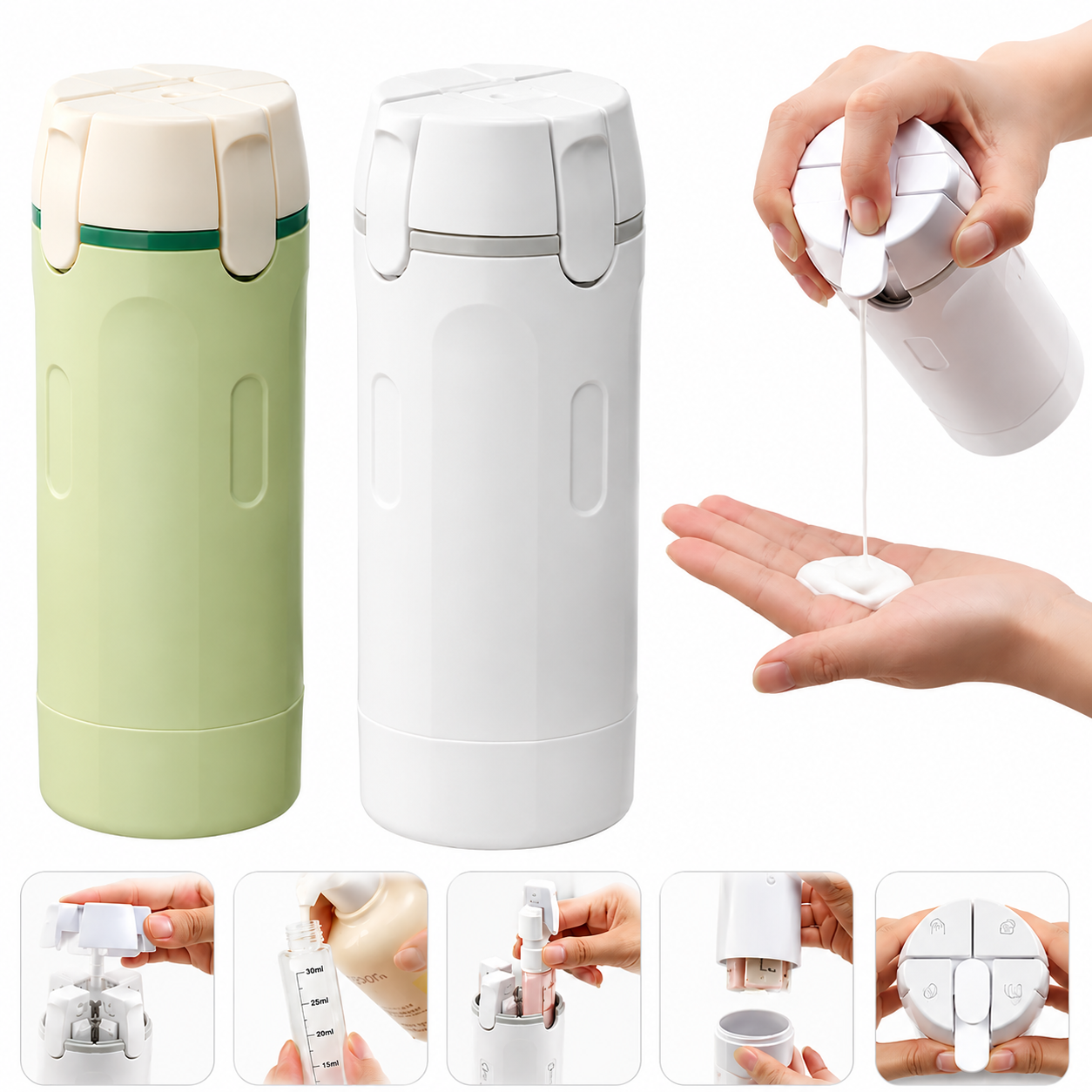 TravelBottle | 4-i-1 Reseflaska