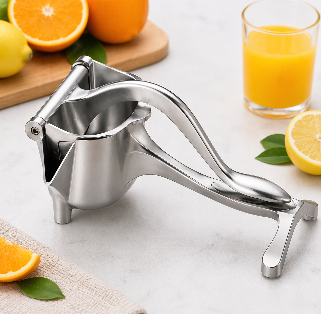 Manuell Juicepress i Rostfritt Stål