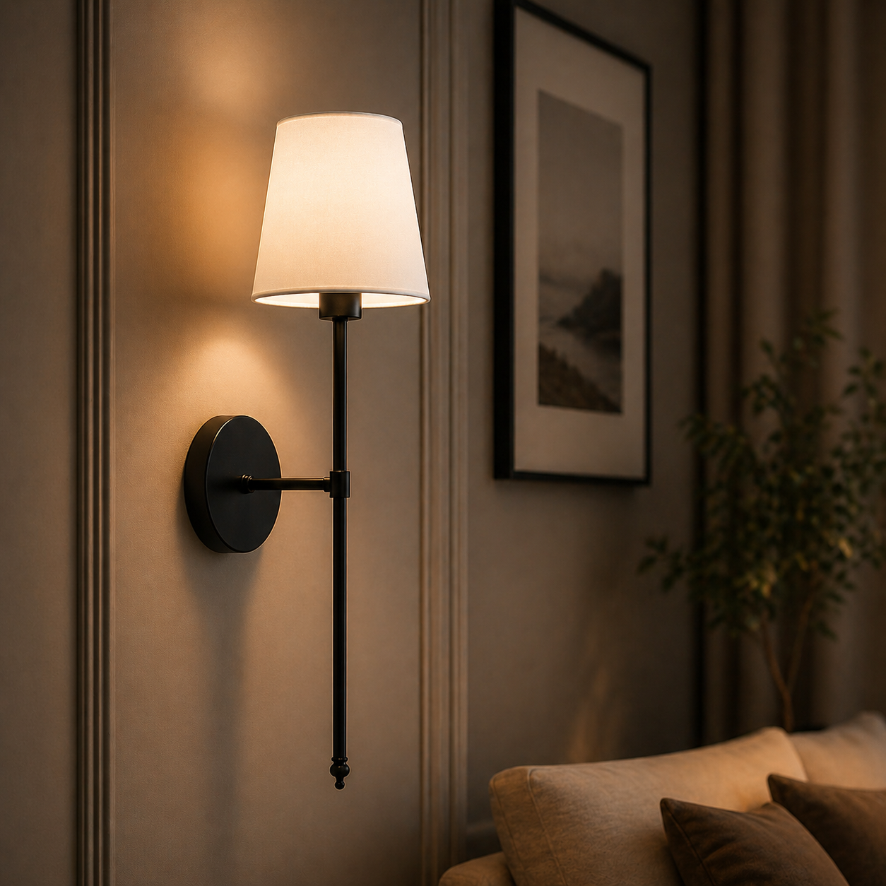 Goldén | Dimbar Vägglampa i Slank design