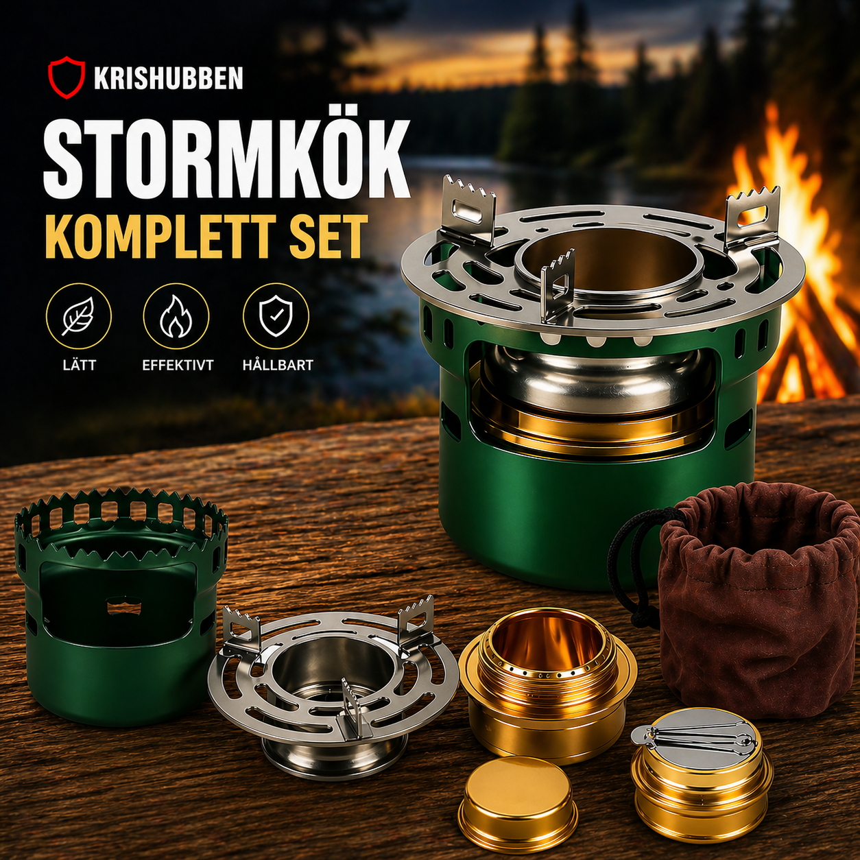 Stormkök med t-spirt för Camping & Naturliv