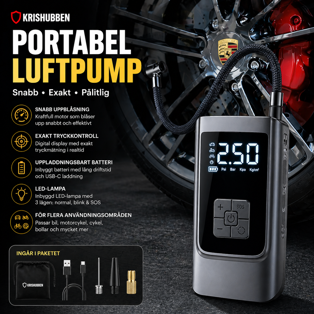 Portabel Elektrisk Luftpump