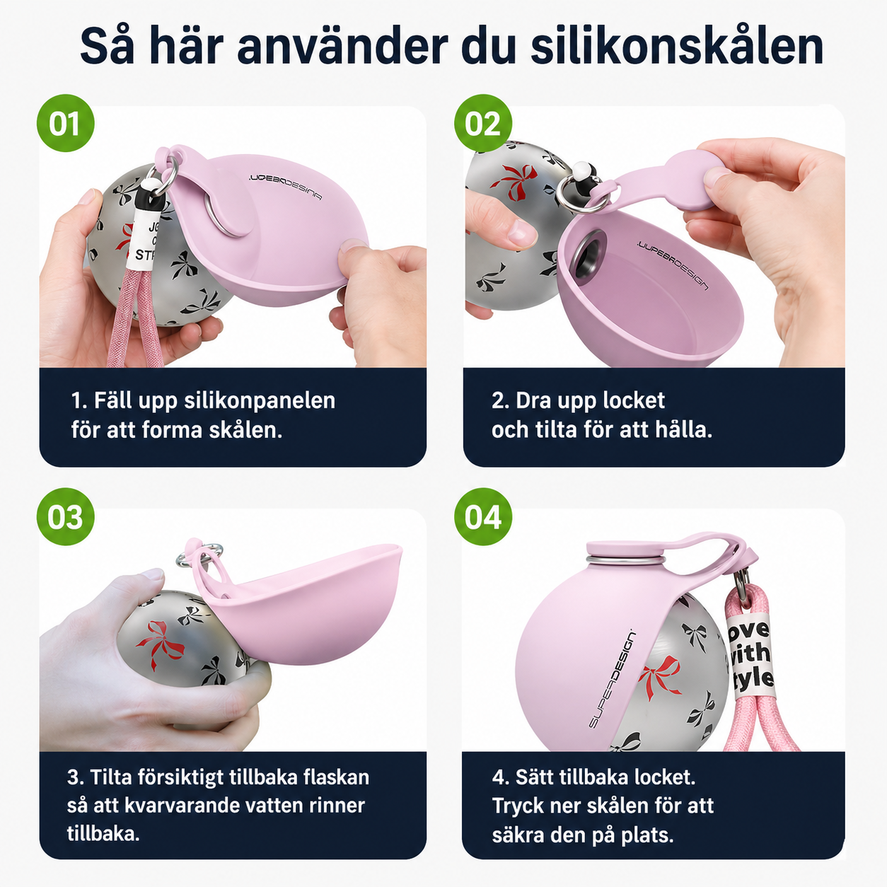 AquaPaw | 2-i-1 Vattenflaska & Skål för Hund