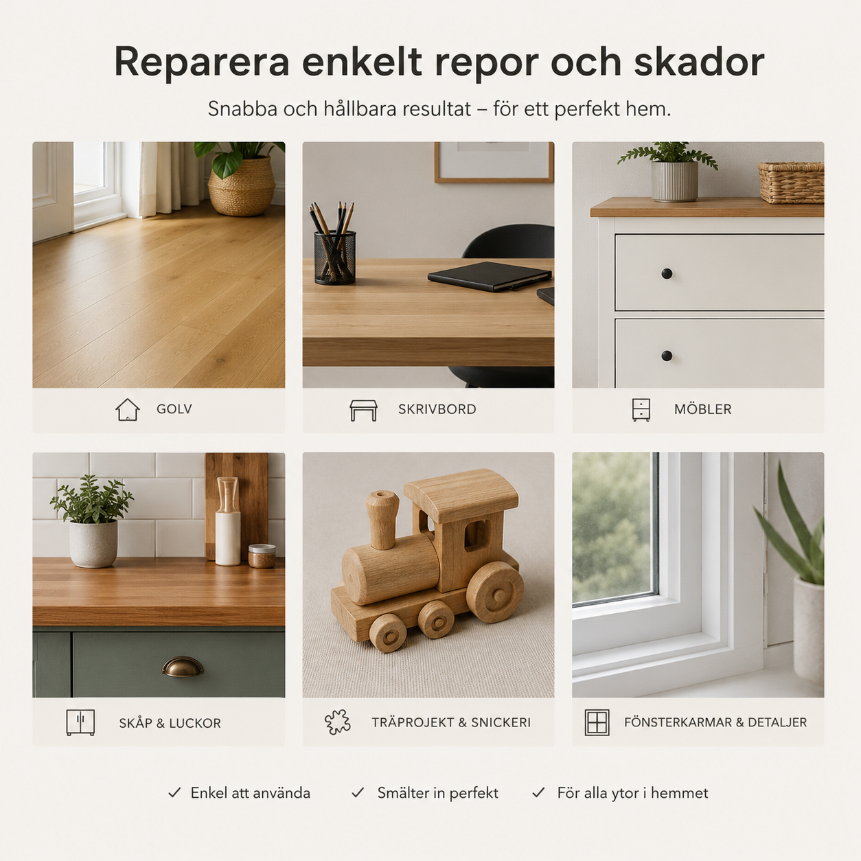 Reparationskit för Trägolv & Laminat