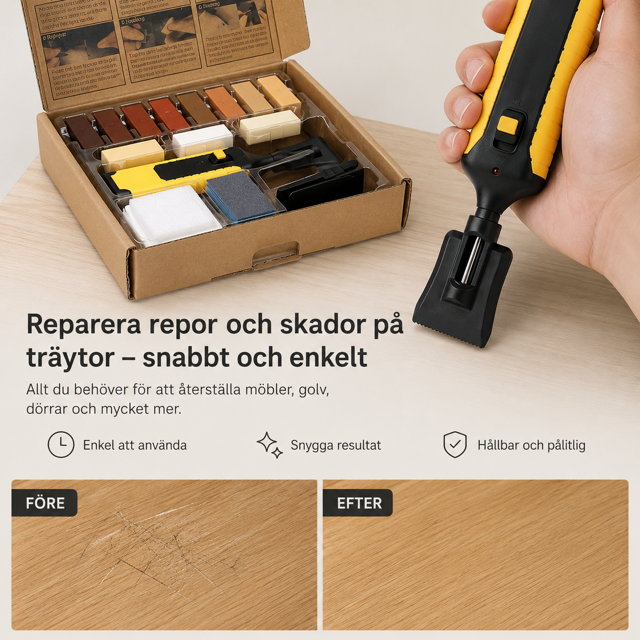 Reparationskit för Trägolv & Laminat