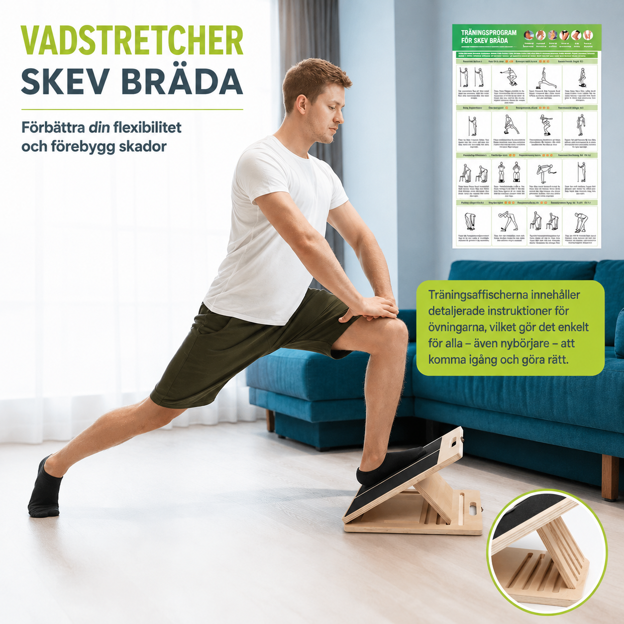 Justerbar Stretchbräda i Trä