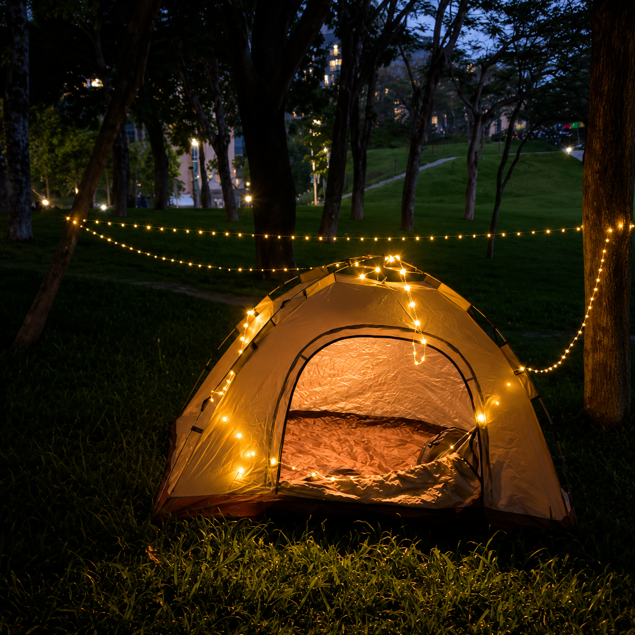 10M Solcellsdriven Ljusslinga för Camping & Utomhusbruk