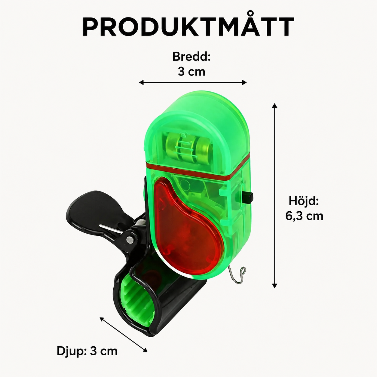 LED Nappindikator med Ljudlarm för Fiske