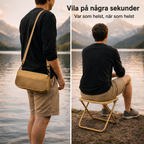 Hopfällbar Campingpall med Bärväska