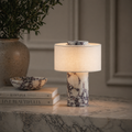 Petra | Portabel Bordslampa i Naturlig Marmor