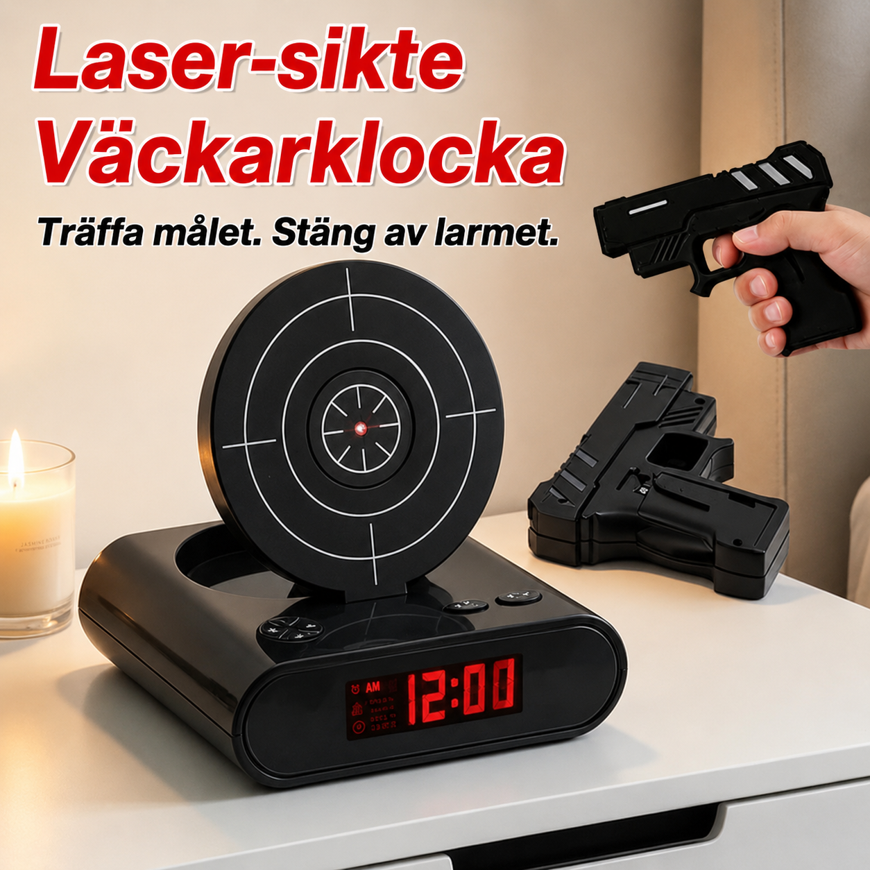Skjutväck™ Måltavleväckarklocka