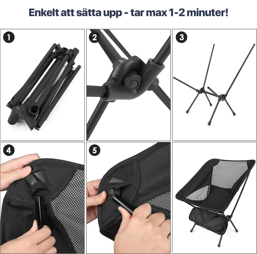 Hopfällbar campingstol