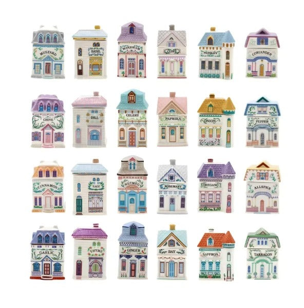 Kryddhus| Kryddburkar i Porslin, 24-pack