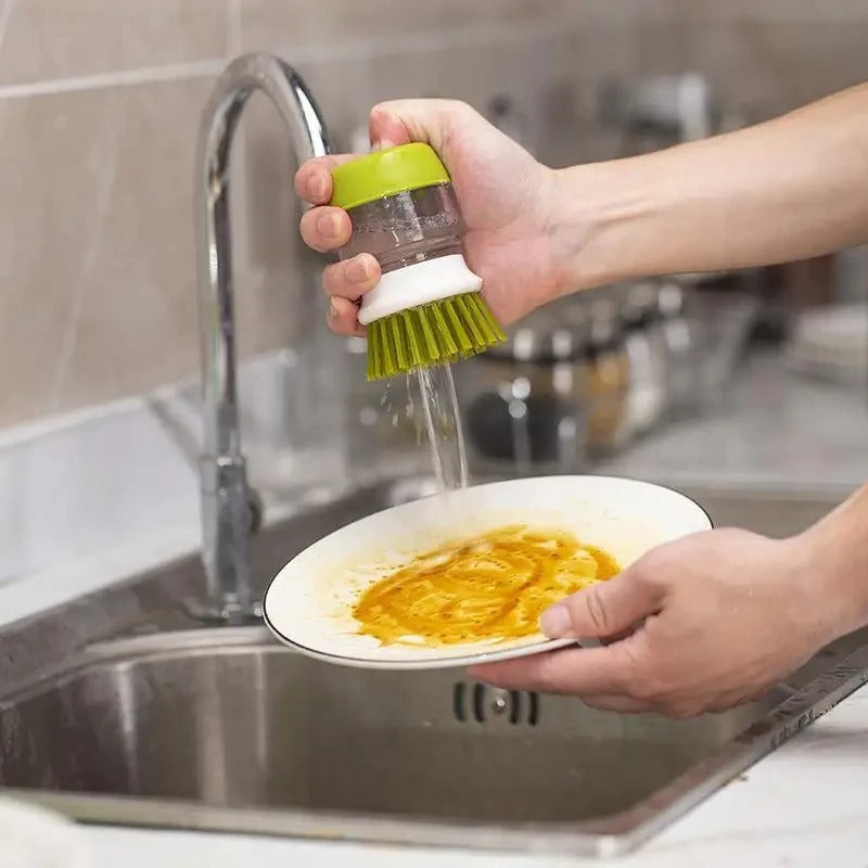 Diskborste med Tvåldispenser