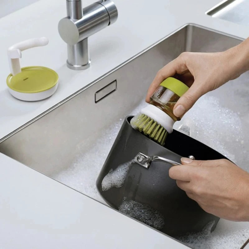 Diskborste med Tvåldispenser